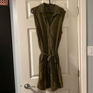 Khaki cotton summer dress